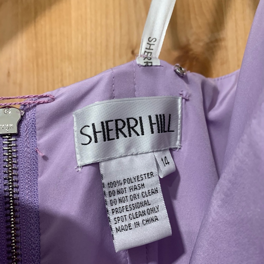 Sherri Hill Lilac Floral Ball Gown 52581 - Picture 9 of 13
